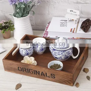 Antique Style Customized Wooden Serving Tray thumbnail-1