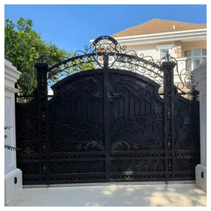China FancyWrought Iron Gates Aluminum Gate Design For Home thumbnail-1