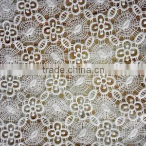 Milk Silk Lace Fabric Polyester Embroidery Full Lace Water Soluble Lace Fabric thumbnail-3