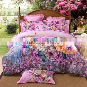 China Made Wholesale Romantic Style Best Cotton 4 Pcs Bedding Set thumbnail-1