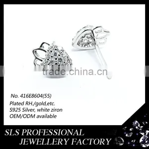 For Children Day Costume Jewelry Necklace and Earring Sets 925 Silver Strawberry Style Stud Earring for Pretty Girls thumbnail-2