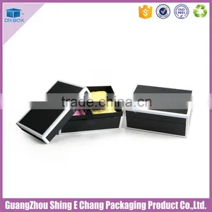 Luxury Customized Handmade Artwork Black Cardboard Printed Rectangular Gift Packaging Box/clothes Packaging Box thumbnail-2
