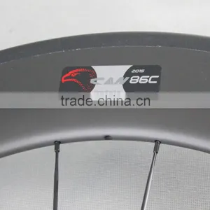 Carbon Clincher Wheelset Road Bicycle Wheel Racing Wheelset 86c With New R13/Novatec Hub thumbnail-2