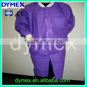 Nonwoven Fabric High Quality Disposable Keen Length Lab Coats thumbnail-1
