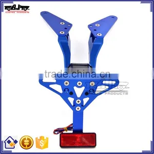 BJ-LPL-TMAX001 Motorcycle CNC Aluminum Tail Tidy Lisence Plate Bracket Blue for Yamaha T MAX 530 2013-2015 thumbnail-4