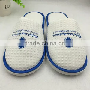 High Quality Cotton Waffle Slippers for 5 Star Hotel thumbnail-1