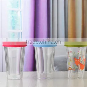 Heat Resistant Borosilicate Double Wall Glass Tea Cup thumbnail-1