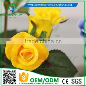 Greenflower 2016 Wholesale Handscrafts Real Touch Latex PU China Artificial Flowers Rose Bud for Wedding Decoration Occation thumbnail-5