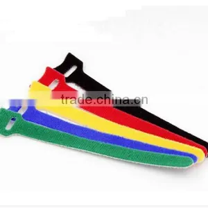 Logo Printed Colorful Adjustable Hook & Loop Wire Cable Tie thumbnail-1