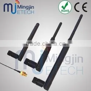 .4GHz WLAN WiFi, GSM/CDMA/UMTS, ISM Band 433MHz Rubber Duck Antenna With Swivel SMA thumbnail-1