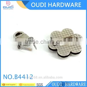 Shiny Nickel Flower Shape Bag Turn Lock Making Accessories thumbnail-4