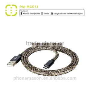 Walnut Micro Leather Cable for Samsung/smart Phone/Android Phone thumbnail-3