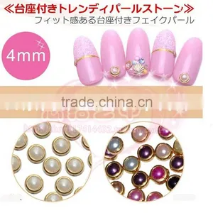 Metal Edge Round Square Nail Art Pearl With Diy Nail Art Decoration Hemming Nail Diamond Alloy ZX:SP529 thumbnail-2