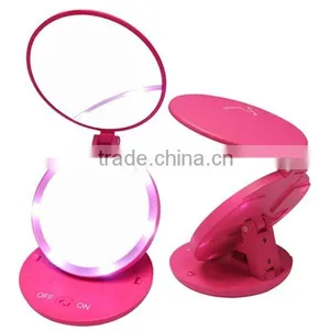 Fancy Battery Lighted Portable Wedding Table Mirrors With 5x Magnifying thumbnail-5