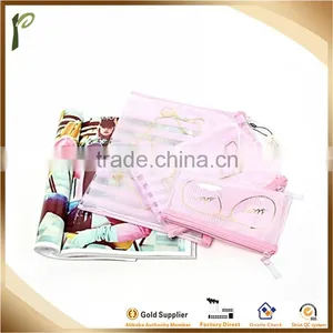 Popwide New Design Pink 3pcs in 1 Set PVC Pretty Packaging Gift Bag thumbnail-3