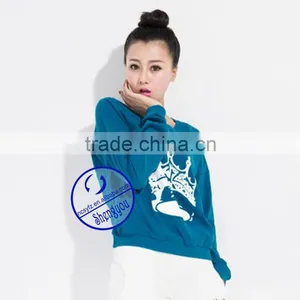 Wholesale Custom Women's Crewneck Hoodies Sweatshirts With Printing thumbnail-2