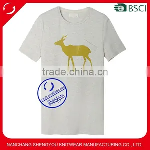 Custom Round Neck Cotton Mens T-shirt With Pocket thumbnail-1