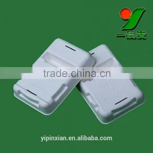 2016 New 100%Biodegradable Nature Sugarcane Bagasse Packaging for Speaker Microphone Molded Recycled Paper Pulp Trays thumbnail-1