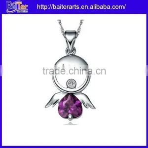 Custom Wholesale 925 Sterling Silver Teenager Girl Pendant thumbnail-1