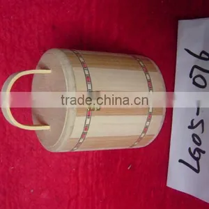 Buckets Coolers Holders Wooden Barrel Wooden Cask Wooden Bucket Ice Wood Bucket thumbnail-1
