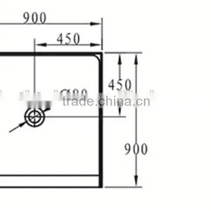 Cupc Alcove Base,square Acrylic Shower Base,three Alcove Tile Flange Base thumbnail-2