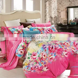 Reactive Printed Flower Design Bedding Set 100% Cotton thumbnail-1