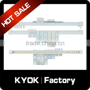 KYOK Wholesale Aluminum Ivory White Curtain Rail, Fixed Durable Curtain Track, Plastic Curtain Rail Caps and Runners thumbnail-3