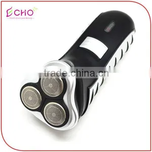 Electric Rechargeable Black Rotary Men's Shaver With Triple Head thumbnail-5