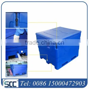 Rotomolded Plastic Large Fish Box, Fish Transport Box With Imported LLDPE thumbnail-1
