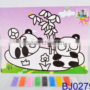 Cheap Diy Toy Funny Colorful Cartoon Sand Art Painting Kit for Kids thumbnail-4