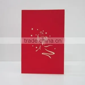 Bride and Groom on the Moon 3d Greeting Card thumbnail-2