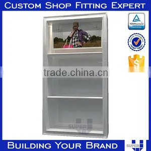 Wall Mounted Shelf Wooden Display Cabinet for Retail Garment Shop thumbnail-4