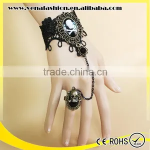 Hallowmas Skull Vintage Bracelet for Women, Vintage Slave Bracelet thumbnail-5