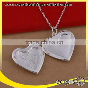 Heart Plated 925 Snake Thick Silver Chain Necklace Patterns thumbnail-3