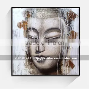 Handmade 3d Buddha Face Canvas Oil Painting for Bedroom and Hotel thumbnail-1