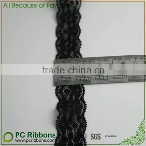 1" Wholesale Black Stretch Lace Made in China thumbnail-2
