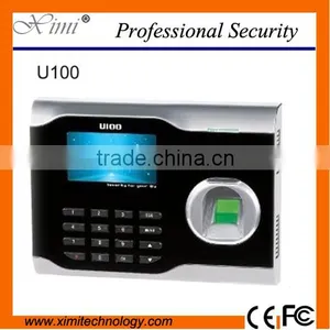 U100 Fingerprint Time Attendance 3 Inch Touch Screen Webserver Optional Rfid/mi-fare Card TCP/IP Communication Attendance Clock thumbnail-1