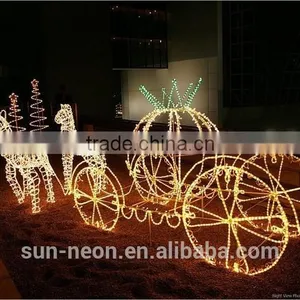 Christmas Decoration Reindeer With Sleigh Light/3d Motif Led Christmas Deer Light Quality Choice thumbnail-4