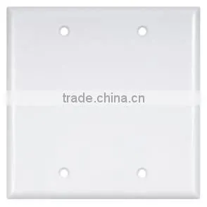 UL Listed 2 Gang Blank Plastic Wallplate thumbnail-1