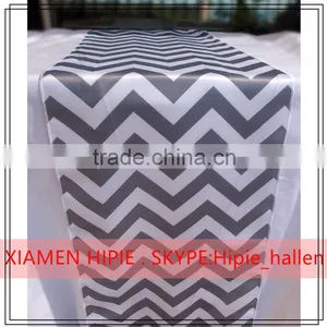 Wholesale Stripe Satin Yarn Table Runner for Party Decoration thumbnail-3