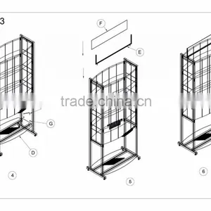 Ceramic/Stone/Mosaic/Tile Display Rack Floor Standing Promotion Shelf thumbnail-5