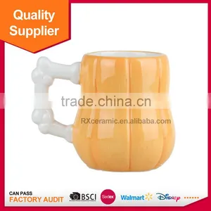 Eco-Friendly Halloween Hand-painted Ceramic Creative Pumpkin Mugs thumbnail-2