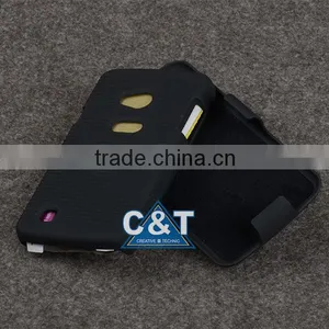 C&T Rubberized Kickstand Case Belt Clip Holster Combo For Lg L50 thumbnail-3