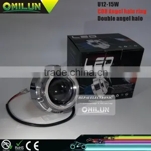 Factory Driect Led Motorcycle Double Angel Eye Headlights thumbnail-1