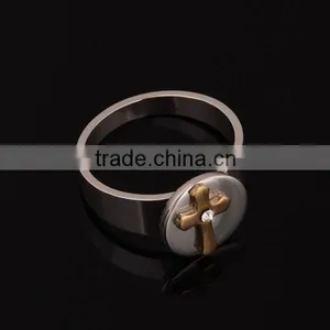 Stainless Steel Cross Ring thumbnail-2