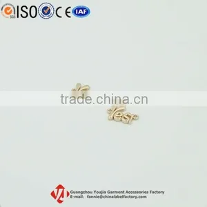 Custom New Brushed Light Gold Metal Letter Tag With Laser Engraving Logo and Letter For Luggage/Wallet/Hat thumbnail-1