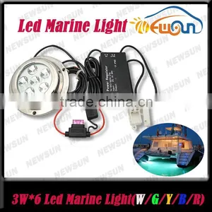 6pcs*3W Leds 18W 12V RGB LED Underwater Light Fountain Light Swimming Pool Aquarium LED Light Lamp IP68 thumbnail-1