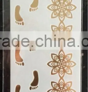 NEW Gold Silver Flash Tattoo With Stock Glitter Metallic Temporary Tattoo, 2014 New and High Quality Tattoo thumbnail-1