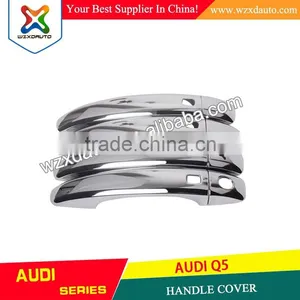 For 08 - 10 A*u*d*i Q*5 A4 A5 Triple Smart Key ABS Chrome Plating Door Handle Cover thumbnail-1