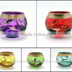 Glass Tea Light Holder,ball Shaped Vase ,votive Candle Holder thumbnail-3